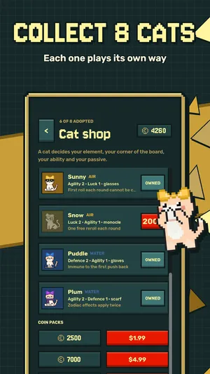 Collect 8 cats, each with its own ability
